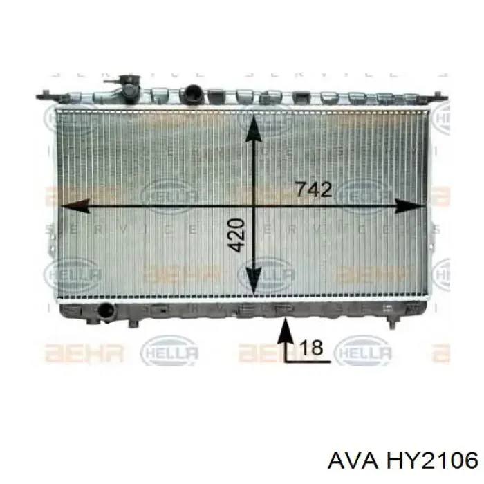 HY2106 AVA radiador