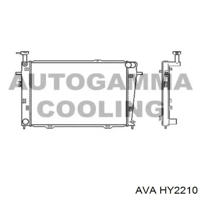 HY2210 AVA radiador refrigeración del motor