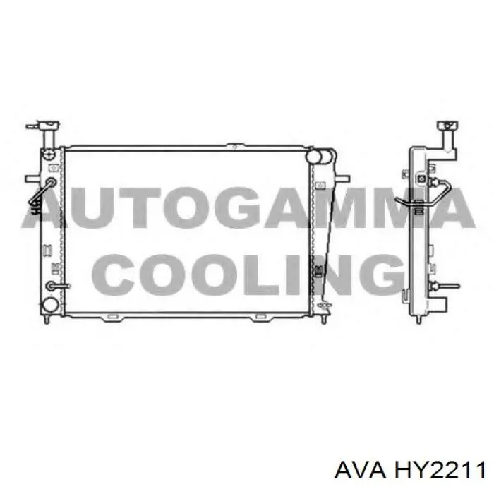 HY2211 AVA radiador refrigeración del motor