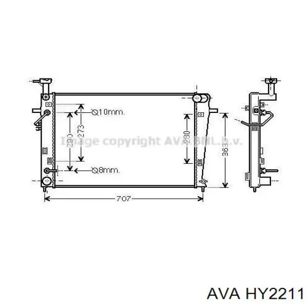 Água radiador AVA HY2211 precio, desde 114,54 EUR