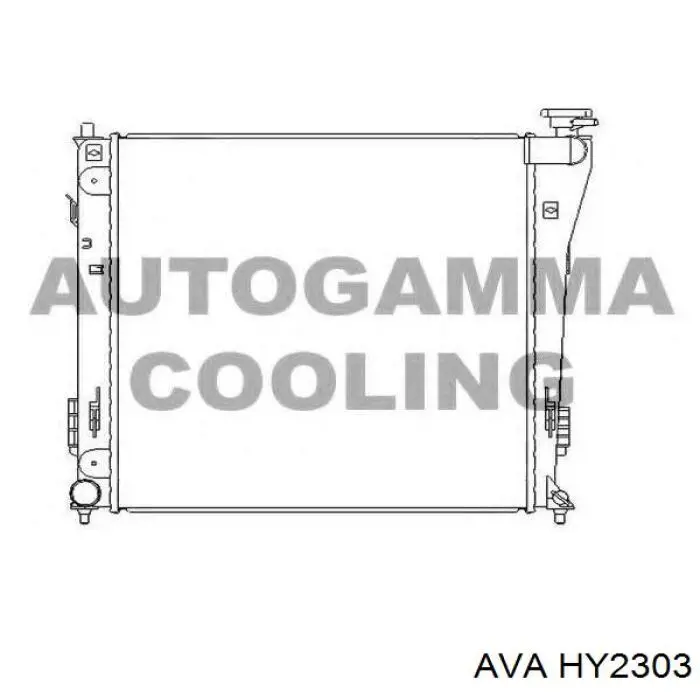 HY2303 AVA radiador refrigeración del motor