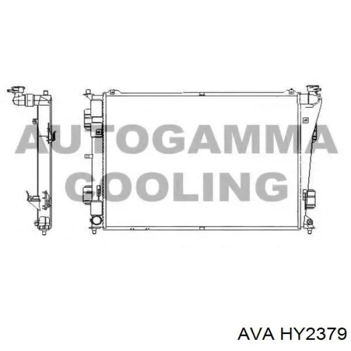 HY2379 AVA radiador refrigeración del motor