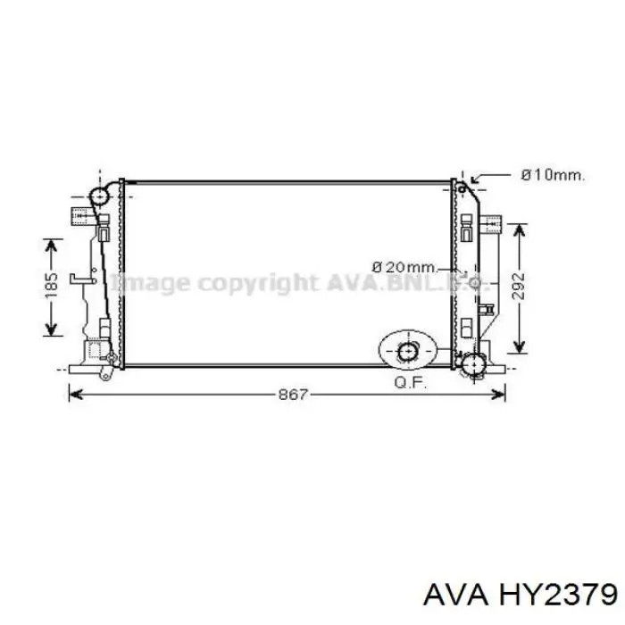 Radiador 253103S051 Hyundai/Kia