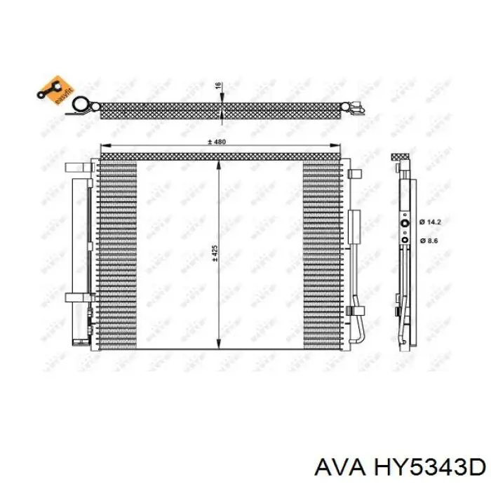 HY5343D AVA condensador aire acondicionado