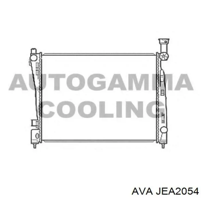 JEA2054 AVA radiador refrigeración del motor