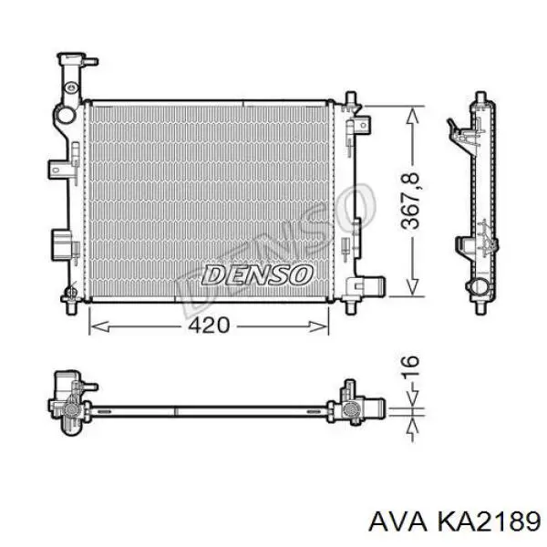 KA2189 AVA radiador refrigeración del motor