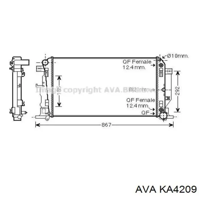 Comprar KA4209 AVA Turbo intercooler