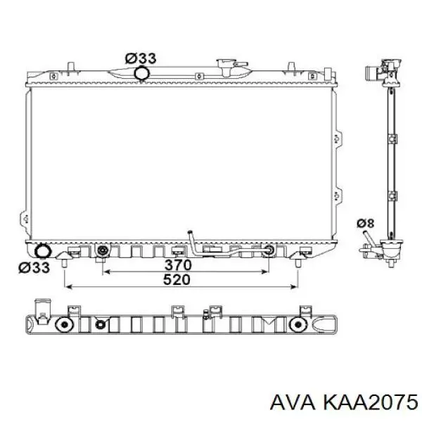 KAA2075 AVA radiador