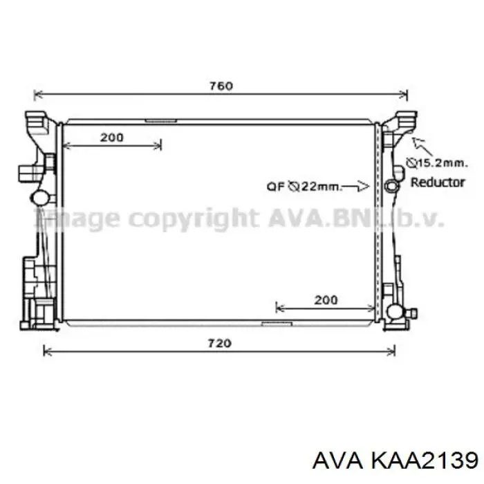 Comprar KAA2139 AVA Radiador de auto