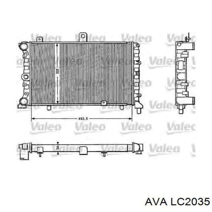 82416371 Fiat/Alfa/Lancia radiador refrigeración del motor