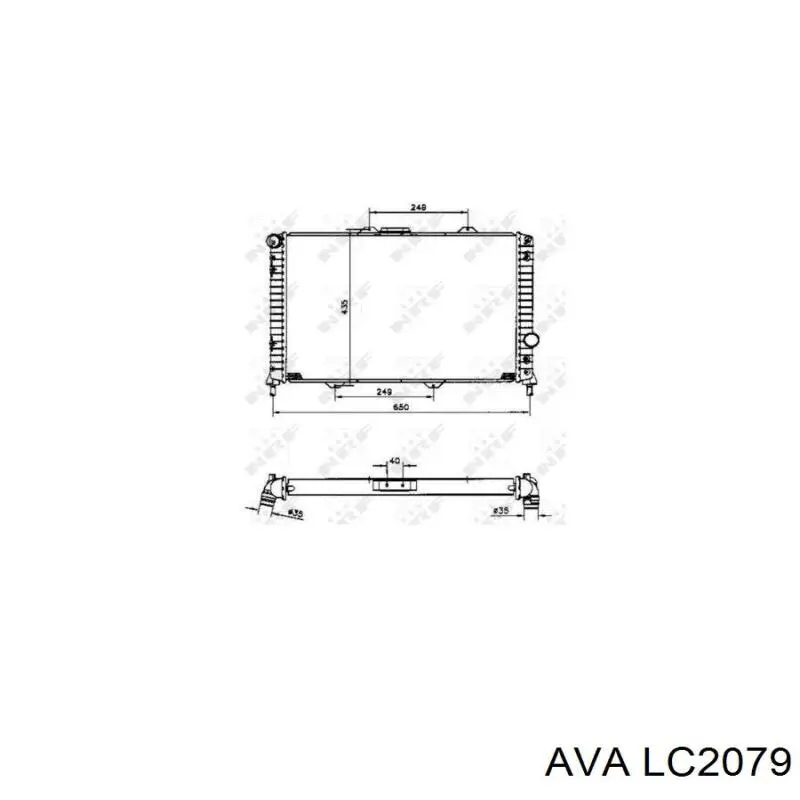 LC2079 AVA radiador refrigeración del motor