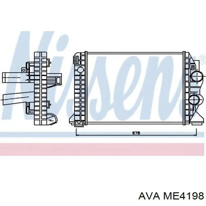 ME4198 AVA radiador de aire de admisión