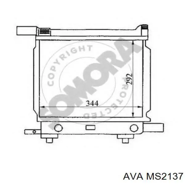 MS2137 AVA radiador refrigeración del motor