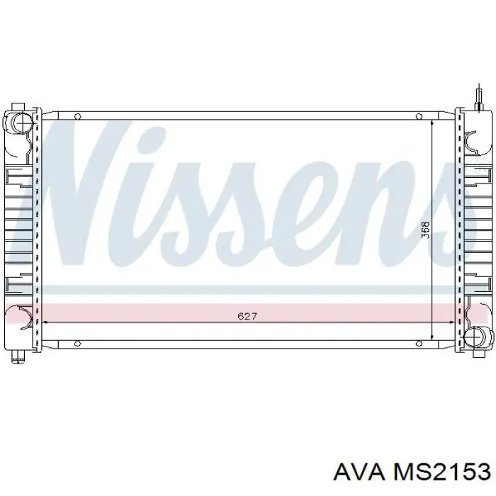 MS2153 AVA radiador refrigeración del motor