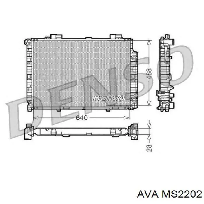 MS2202 AVA radiador refrigeración del motor