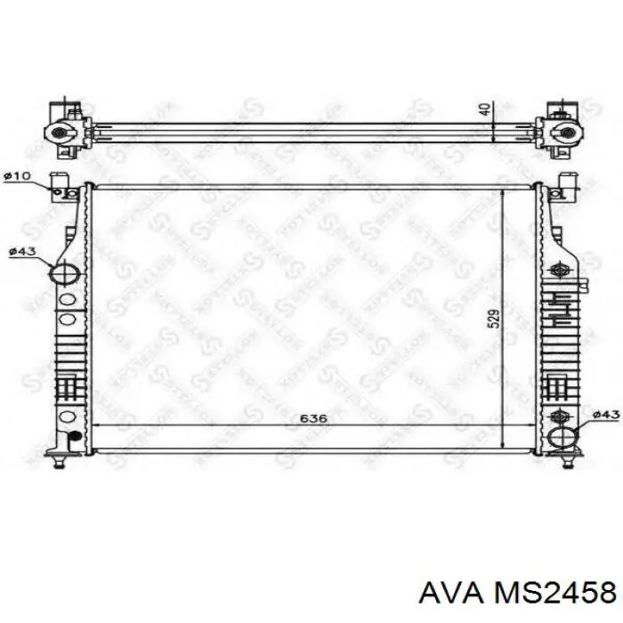 MS2458 AVA radiador refrigeración del motor