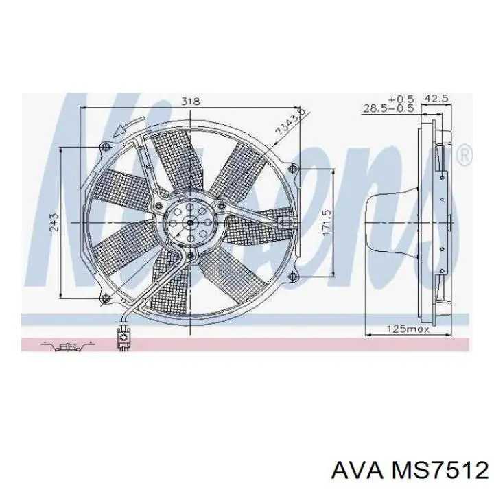 Ventilador de refrigeración del motor Mercedes 0015000593