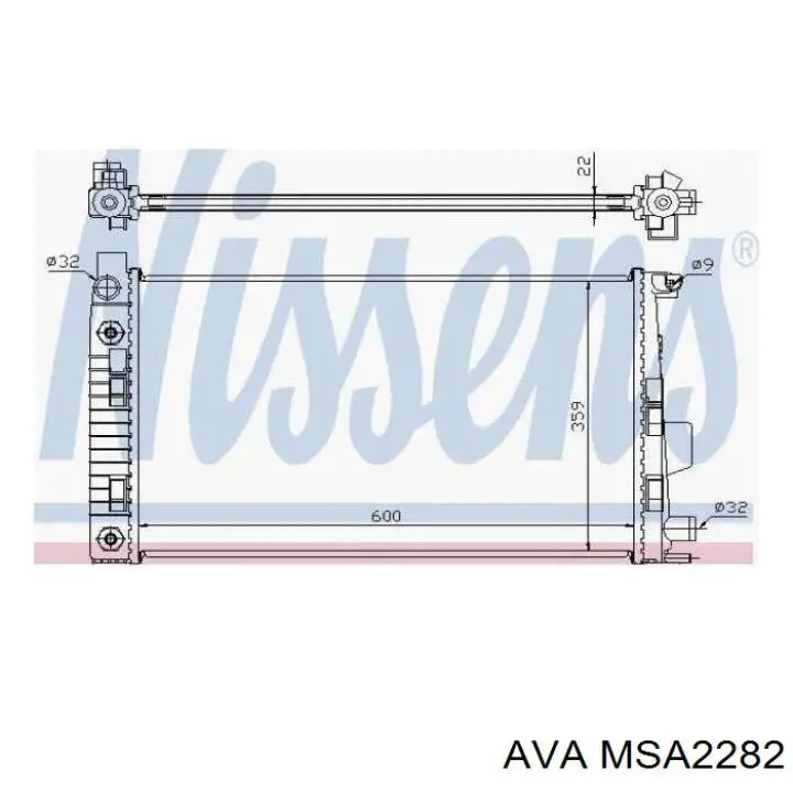 MSA2282 AVA radiador refrigeración del motor