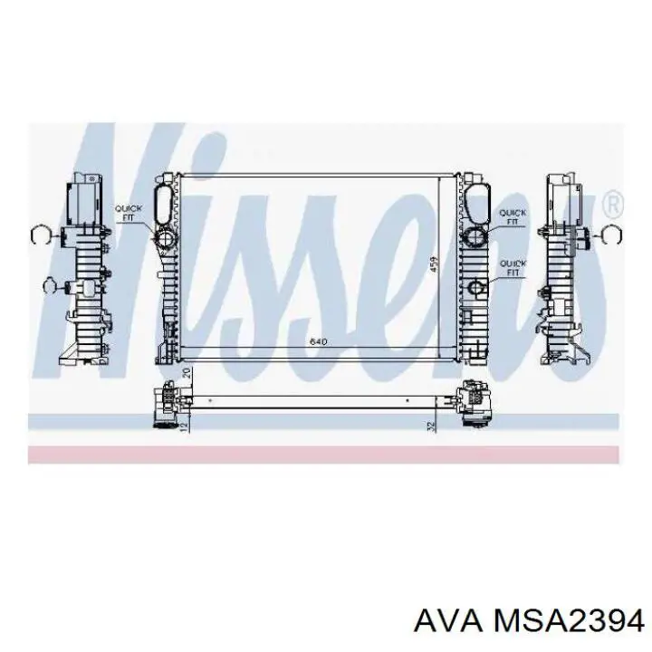 MSA2394 AVA radiador refrigeración del motor