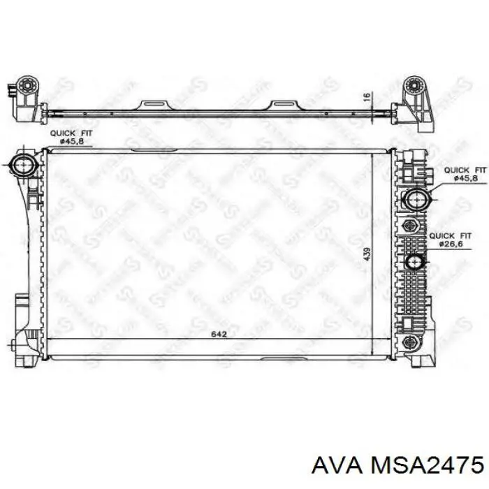 Água radiador AVA MSA2475 precio, desde 115,87 EUR