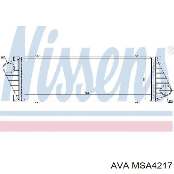 MSA4217 AVA radiador de aire de admisión