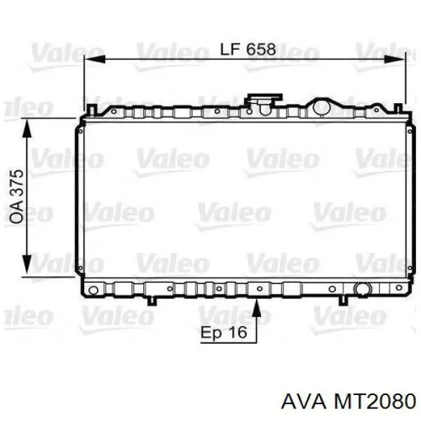 MT2080 AVA radiador refrigeración del motor