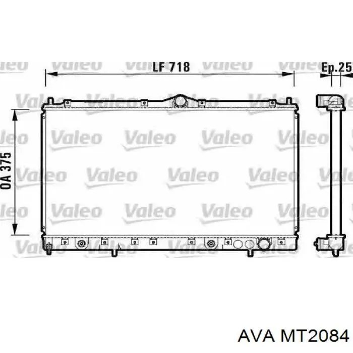 MT2084 AVA radiador refrigeración del motor