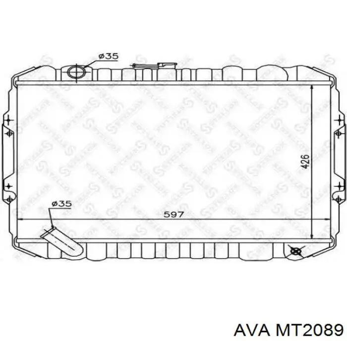MT2089 AVA radiador refrigeración del motor