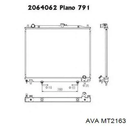 MT2163 AVA radiador