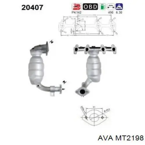 MC0001CSMT SAT radiador refrigeración del motor