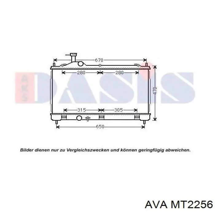 MT2256 AVA radiador