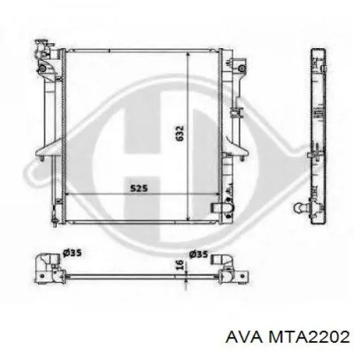 Radiador de água AVA MTA2202