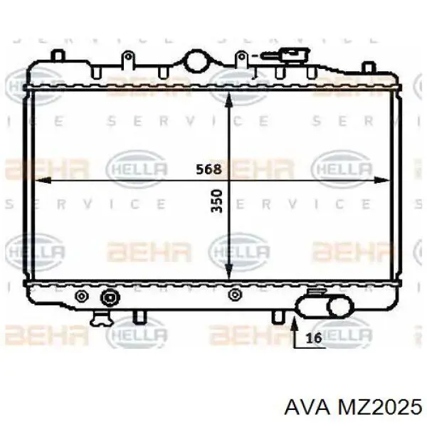 PN1615200 Mazda Refrigeración del motor