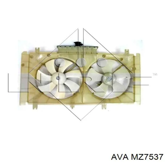 MZ7537 AVA difusor de radiador, ventilador de refrigeración, condensador del aire acondicionado, completo con motor y rodete