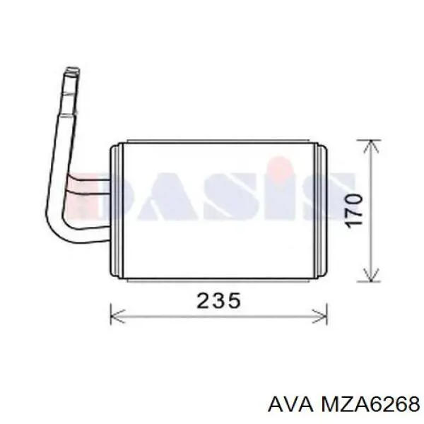 MZA6268 AVA radiador de calefacción