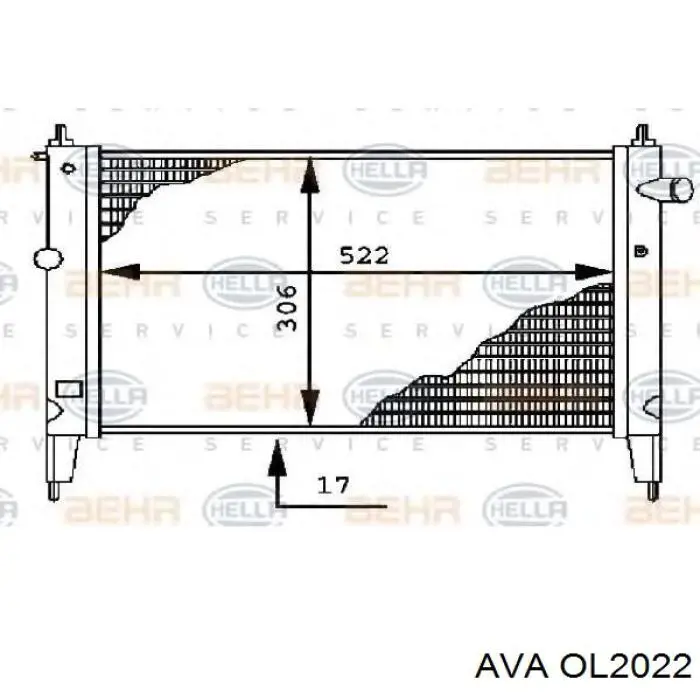 OL2022 AVA radiador refrigeración del motor