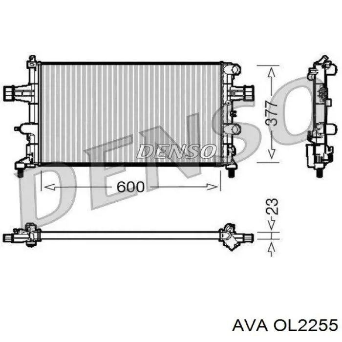 OL2255 AVA radiador refrigeración del motor