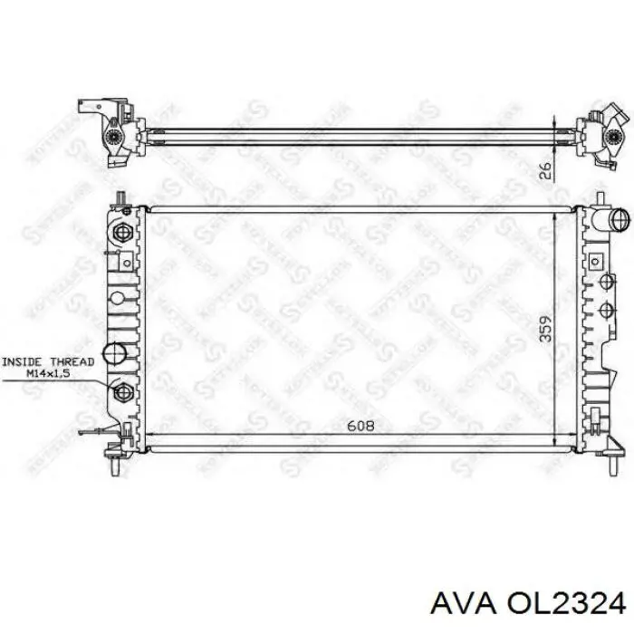 OL2324 AVA radiador refrigeración del motor