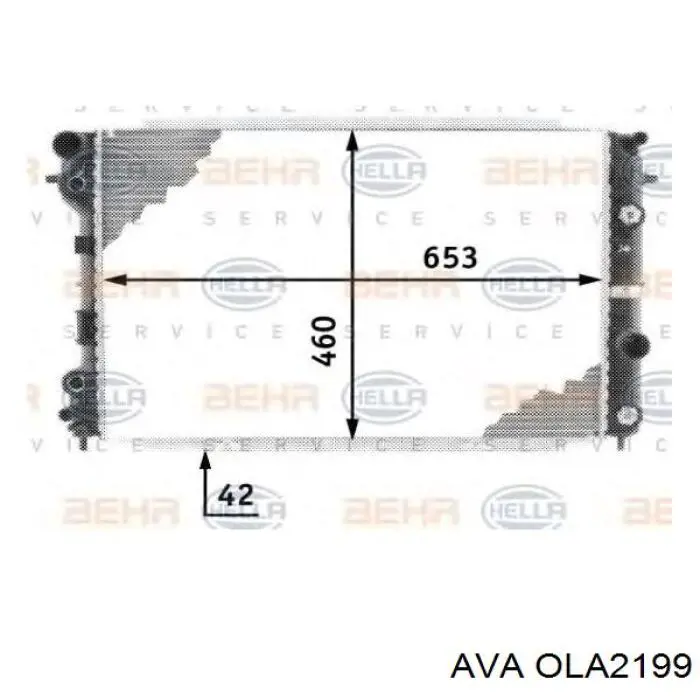 Radiador 52463054 Opel