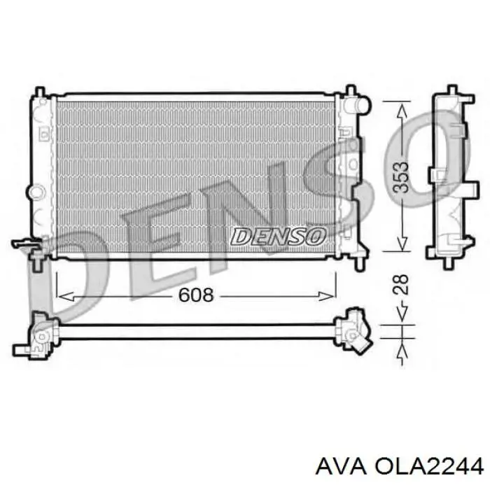 Água radiador AVA OLA2244 precio, desde 76,95 EUR