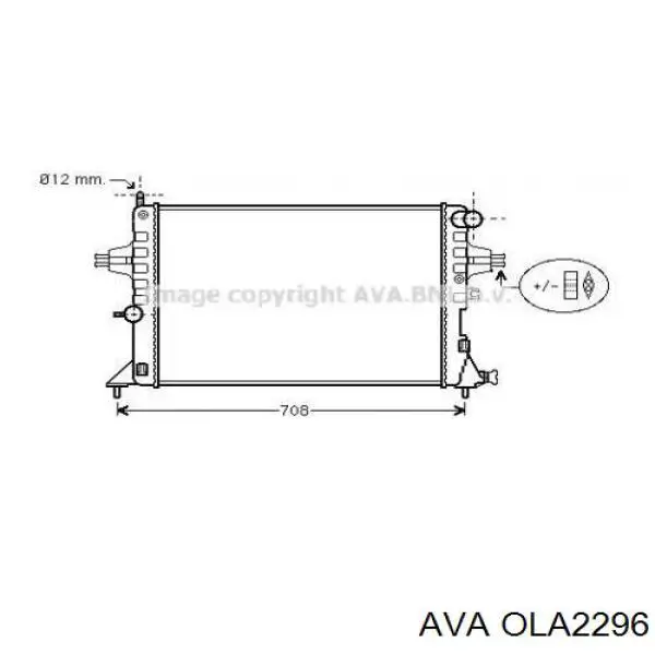 OLA2296 AVA radiador refrigeración del motor