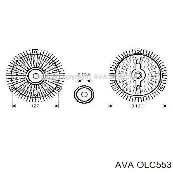 OLC553 AVA embrague, ventilador del radiador
