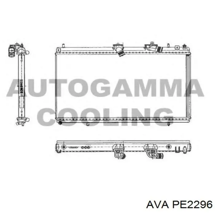 PE2296 AVA radiador refrigeración del motor