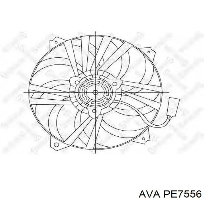 PE7556 AVA ventilador (rodete +motor refrigeración del motor con electromotor completo)