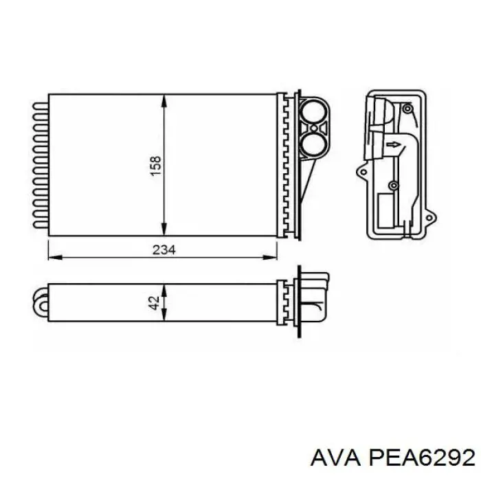 PEA6292 AVA radiador de calefacción