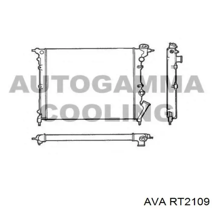 RT2109 AVA radiador refrigeración del motor