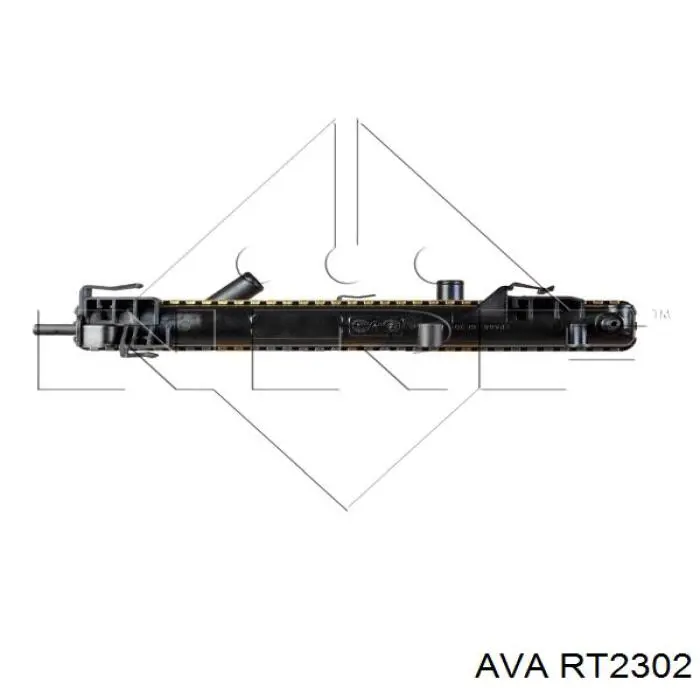 RT2302 AVA radiador refrigeración del motor