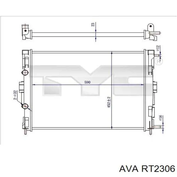Radiador RT2306 AVA