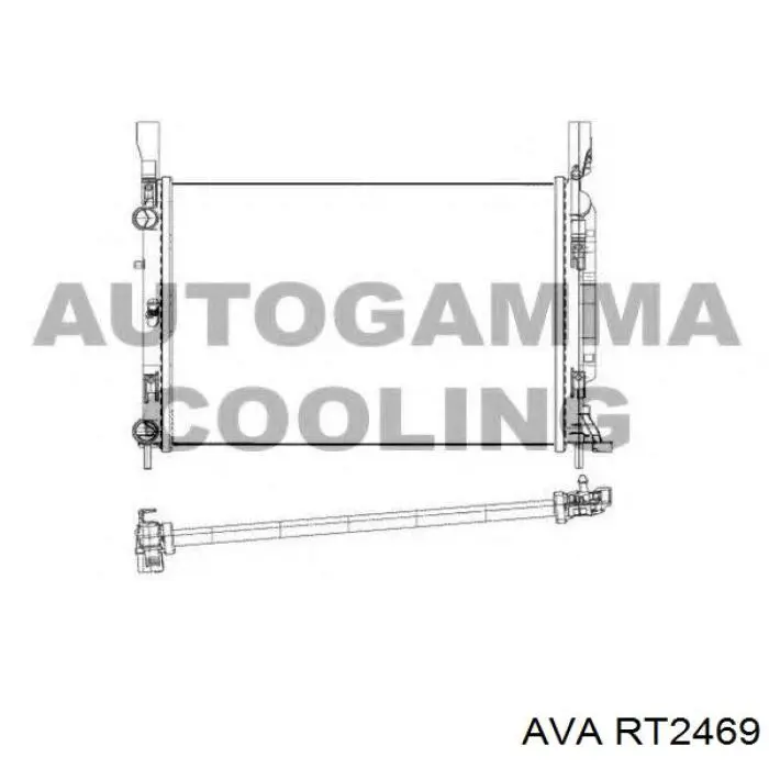 RT2469 AVA radiador refrigeración del motor