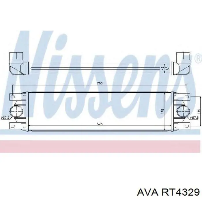 RT4329 AVA radiador de aire de admisión